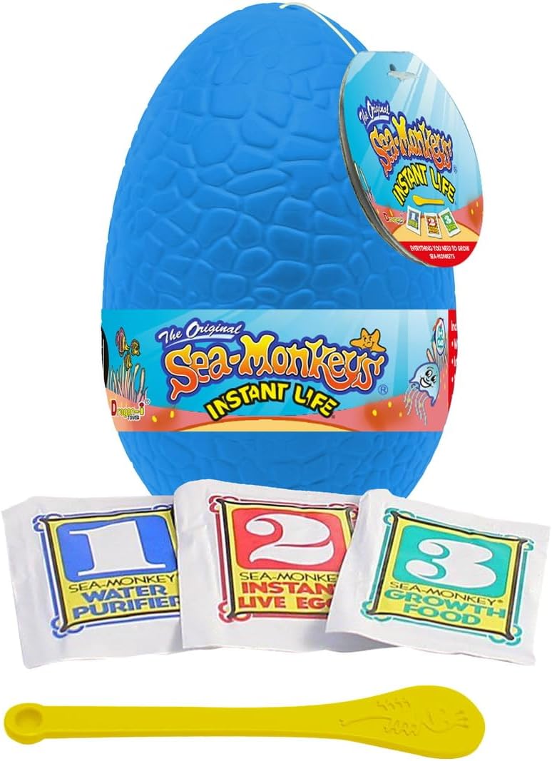 Sea-Monkeys? Egg Instant Life - World-s Only Instant Pets? - Assorted Colors - Ages 6+ (Pack of 1)